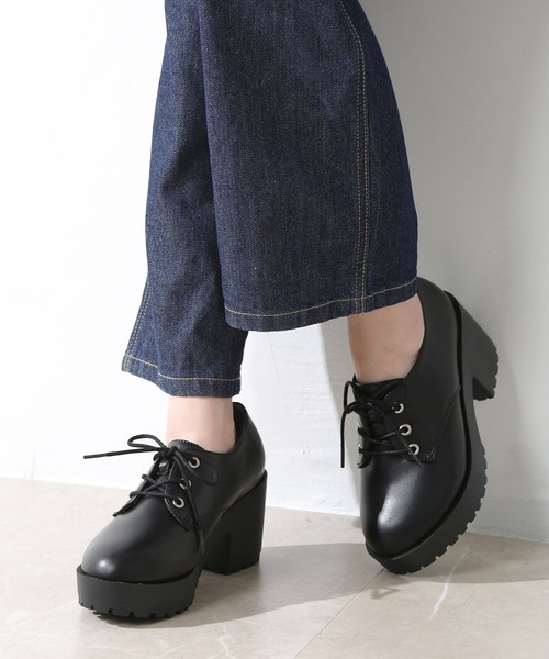 Honeys（ハニーズ）の「厚底マニッシュシューズ（その他シューズ・レディース・ブラック系その他/ブラック系その他2/ベージュ・S/M/L/LL）」の5枚目の写真