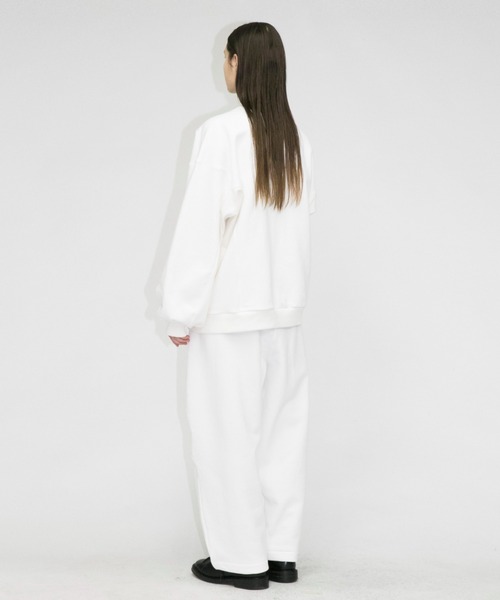 my beautiful landlet（マイビューティフルランドレット）の「【my beautiful landlet】 tumbler brushed back switching sweat（スウェット・メンズ・ブラック/グレー/レッド/オフホワイト・0/1）」の6枚目の写真