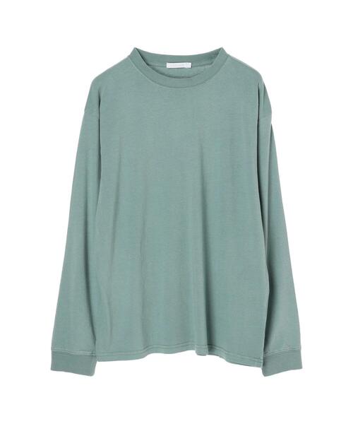 koe（コエ）の「ピグメントロングTシャツ*（Tシャツ/カットソー・レディース・オレンジ/ライトベージュ/ピンクベージュ/チャコールグレー/ブルーグリーン・L/M/S）」の9枚目の写真