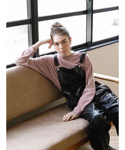 koe（コエ）の「ピグメントロングTシャツ*（Tシャツ/カットソー・レディース・オレンジ/ライトベージュ/ピンクベージュ/チャコールグレー/ブルーグリーン・L/M/S）」の18枚目の写真