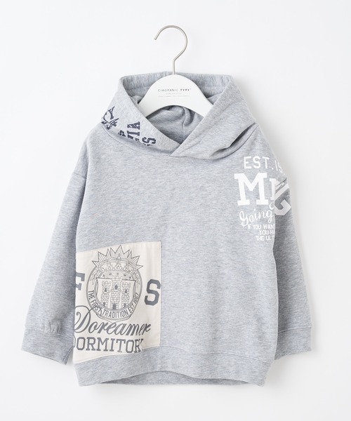 CIAOPANIC TYPY（チャオパニックティピー）の「【KIDS】リメイク風スウェットフーディー（パーカー・キッズ・チャコールグレー/グレー・SMALL/MEDIUM/LARGE/X-LARGE/XX-LARGE）」の16枚目の写真