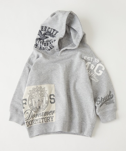 CIAOPANIC TYPY（チャオパニックティピー）の「【KIDS】リメイク風スウェットフーディー（パーカー・キッズ・チャコールグレー/グレー・SMALL/MEDIUM/LARGE/X-LARGE/XX-LARGE）」の22枚目の写真