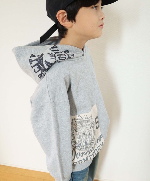 CIAOPANIC TYPY（チャオパニックティピー）の「【KIDS】リメイク風スウェットフーディー（パーカー・キッズ・チャコールグレー/グレー・SMALL/MEDIUM/LARGE/X-LARGE/XX-LARGE）」の7枚目の写真