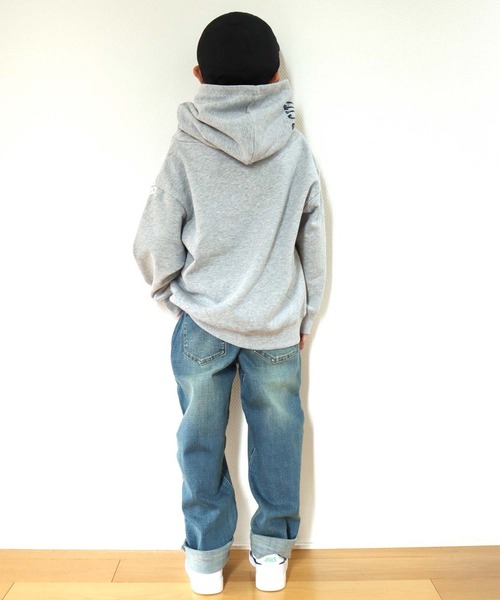 CIAOPANIC TYPY（チャオパニックティピー）の「【KIDS】リメイク風スウェットフーディー（パーカー・キッズ・チャコールグレー/グレー・SMALL/MEDIUM/LARGE/X-LARGE/XX-LARGE）」の6枚目の写真