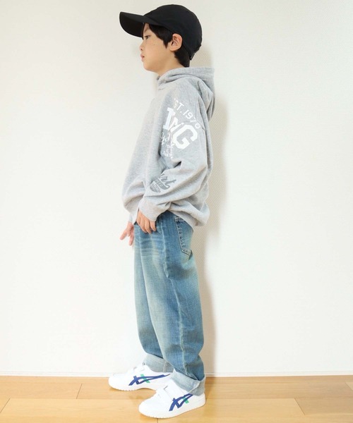 CIAOPANIC TYPY（チャオパニックティピー）の「【KIDS】リメイク風スウェットフーディー（パーカー・キッズ・チャコールグレー/グレー・SMALL/MEDIUM/LARGE/X-LARGE/XX-LARGE）」の4枚目の写真