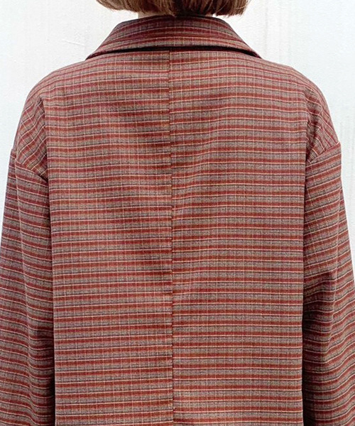 TITTY&CO.(ティティーアンドコー)の「★チェックオーバージャケット(テーラードジャケット・レディース・ブラウン/グリーン/グレー・FREE)」の7枚目の写真