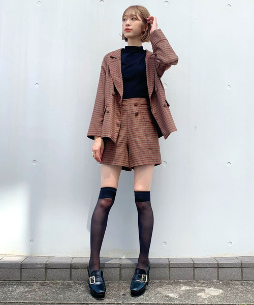 TITTY&CO.(ティティーアンドコー)の「★チェックオーバージャケット(テーラードジャケット・レディース・ブラウン/グリーン/グレー・FREE)」の13枚目の写真