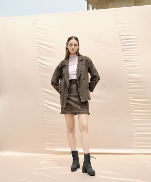 TITTY&CO.(ティティーアンドコー)の「★チェックオーバージャケット(テーラードジャケット・レディース・ブラウン/グリーン/グレー・FREE)」の17枚目の写真