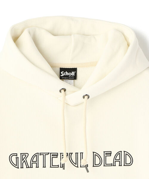 schott(ショット)の「Schott×GRATEFUL DEAD/ショット×グレイトフルデッド/GRATEFUL DEAD HOODIE(パーカー・メンズ・ブラック/ホワイト・MEDIUM/LARGE/X-LARGE)」の4枚目の写真