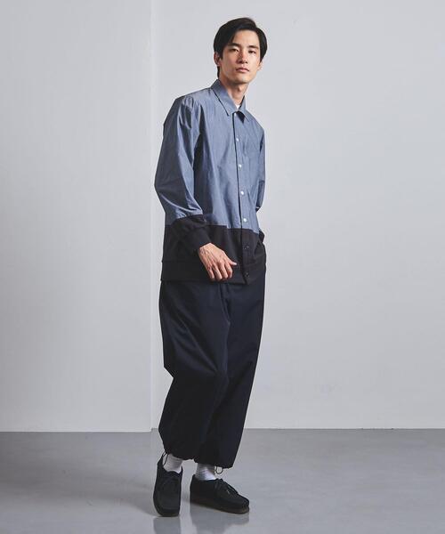 EN ROUTE（アンルート）の「＜EN ROUTE（アンルート）＞ タイプライター×スウェット レギュラーカラーシャツ（シャツ/ブラウス・メンズ・コバルトブルー/オリーブ・2/3/1）」の5枚目の写真