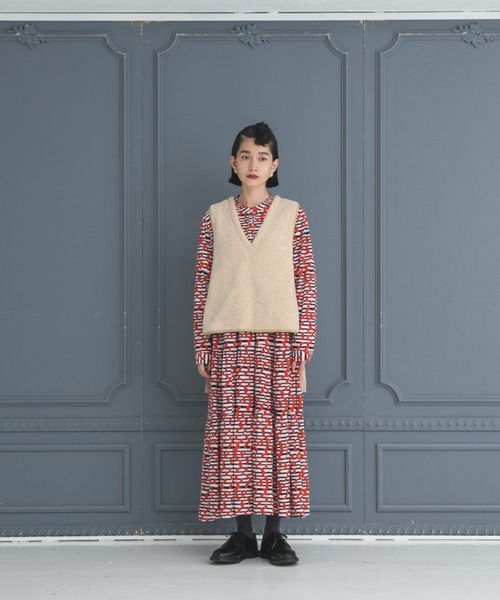 manana suerte（マニャーナスエルテ）の「サイドリボンボアベスト