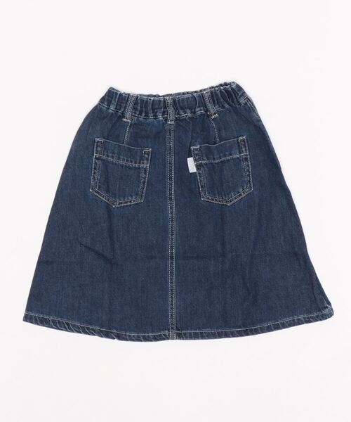 Ocean&Ground（オーシャン&グラウンド）の「デニムフレアスカート（100～140cm）（デニムスカート・キッズ・ネイビー/ブルー・100/110/120/130/140）」の3枚目の写真