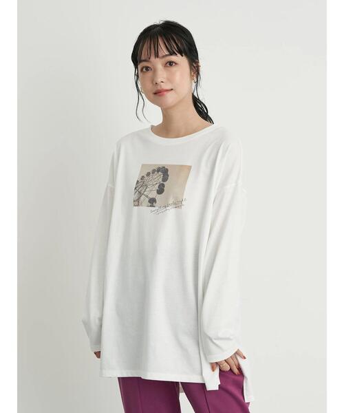 earth music&ecology(アースミュージックアンドエコロジー)の「Everything feels right ロンT *(Tシャツ/カットソー・レディース・ベージュ/オフホワイト・FREE)」の9枚目の写真