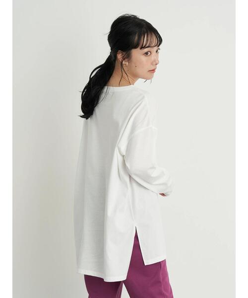 earth music&ecology(アースミュージックアンドエコロジー)の「Everything feels right ロンT *(Tシャツ/カットソー・レディース・ベージュ/オフホワイト・FREE)」の12枚目の写真