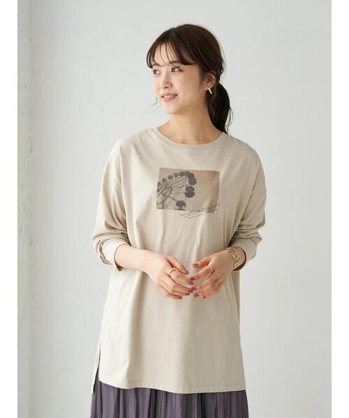 earth music&ecology(アースミュージックアンドエコロジー)の「Everything feels right ロンT *(Tシャツ/カットソー・レディース・ベージュ/オフホワイト・FREE)」の18枚目の写真