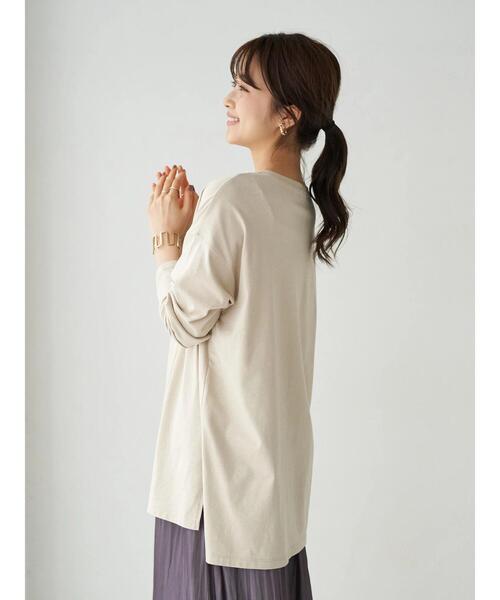 earth music&ecology(アースミュージックアンドエコロジー)の「Everything feels right ロンT *(Tシャツ/カットソー・レディース・ベージュ/オフホワイト・FREE)」の19枚目の写真