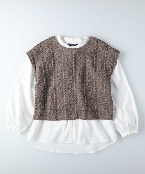 HONEYSUCKLE ROSE（ハニーサックルローズ）の「【HONEYSUCKLE ROSE】3点セットスリットベスト(ベスト・ブラウス・付け衿)（アンサンブル・レディース・ブラック/グレー・L/M）」の18枚目の写真