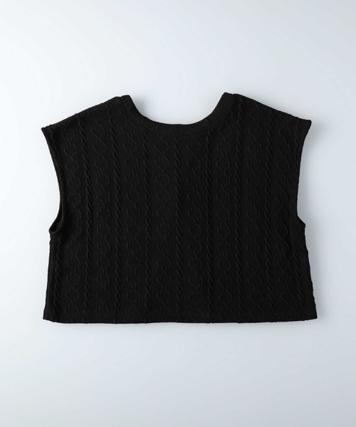 HONEYSUCKLE ROSE（ハニーサックルローズ）の「【HONEYSUCKLE ROSE】3点セットスリットベスト(ベスト・ブラウス・付け衿)（アンサンブル・レディース・ブラック/グレー・L/M）」の11枚目の写真