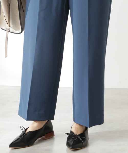 N.（N. Natural Beauty Basic）（エヌエヌナチュラルビューティーベーシック）の「【S Size Line】◆ボタンベルトストレートパンツ（その他パンツ・レディース・ブラウン/ブルー/ピンク・SMALL/MEDIUM）」の7枚目の写真