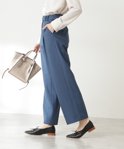 N.（N. Natural Beauty Basic）（エヌエヌナチュラルビューティーベーシック）の「【S Size Line】◆ボタンベルトストレートパンツ（その他パンツ・レディース・ブラウン/ブルー/ピンク・SMALL/MEDIUM）」の11枚目の写真