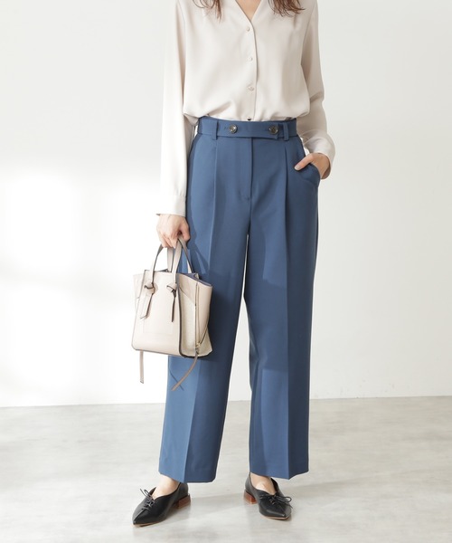 N.（N. Natural Beauty Basic）（エヌエヌナチュラルビューティーベーシック）の「【S Size Line】◆ボタンベルトストレートパンツ（その他パンツ・レディース・ブラウン/ブルー/ピンク・SMALL/MEDIUM）」の14枚目の写真