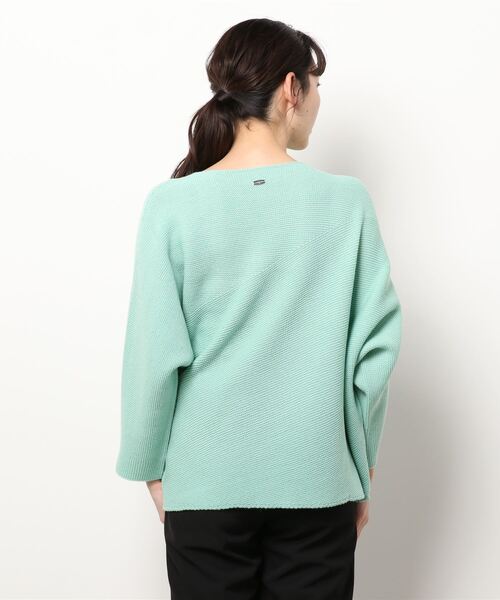 Q（キュー）の「ホールガーメント アシメガーターニット（ニット/セーター・レディース・アイボリー/ラベンダー/ライトグリーン・MEDIUM）」の11枚目の写真