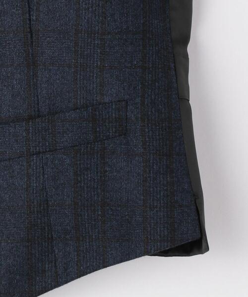 グリーンレーベルリラクシング カノニコ チェック ネイビー セットアップ スーツ 極美品》グリーンレーベルリラクシング スーツ カノニコ チェック