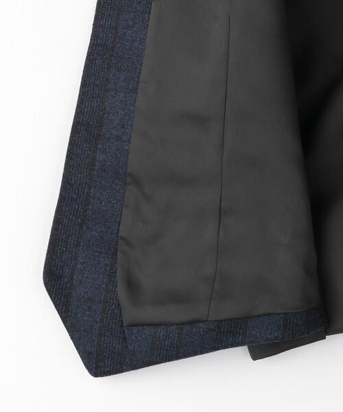 グリーンレーベルリラクシング カノニコ チェック ネイビー セットアップ スーツ グリーンレーベルリラクシング カノニコ チェック ネイビー