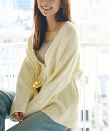 RIVE DROITE | さりげなく体型カバーも叶えてくれる　片畦ワイドミドルトッパーカーディガン(カーディガン/ボレロ)