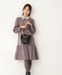 PROPORTION BODY DRESSING | 【堀田茜さん着用　美人百花11月号 掲載商品】２ｗａｙレース襟サックＯＰ / 1211240016(ワンピース)