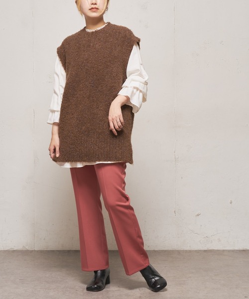 CIAOPANIC（チャオパニック）の「ブークレBIGベスト（ベスト・レディース・ブラウン/イエロー/ブルー・FREE）」の10枚目の写真