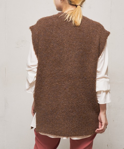 CIAOPANIC（チャオパニック）の「ブークレBIGベスト（ベスト・レディース・ブラウン/イエロー/ブルー・FREE）」の9枚目の写真