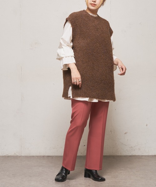 CIAOPANIC（チャオパニック）の「ブークレBIGベスト（ベスト・レディース・ブラウン/イエロー/ブルー・FREE）」の15枚目の写真