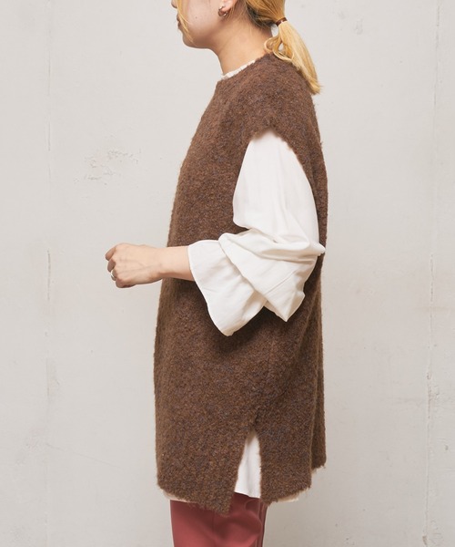 CIAOPANIC（チャオパニック）の「ブークレBIGベスト（ベスト・レディース・ブラウン/イエロー/ブルー・FREE）」の13枚目の写真