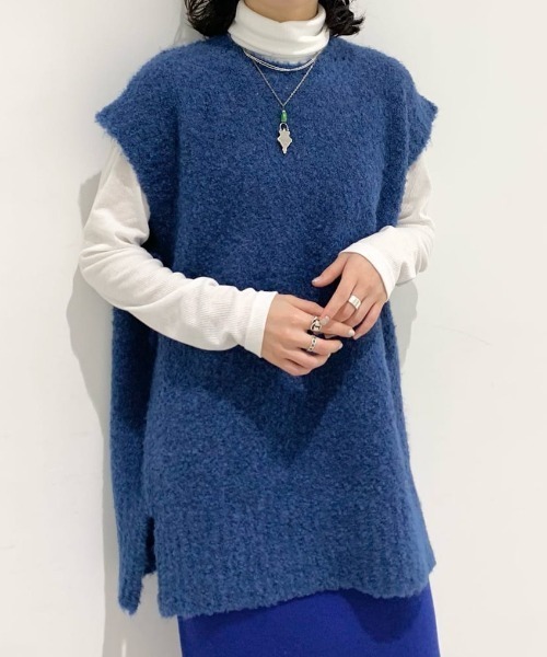 CIAOPANIC（チャオパニック）の「ブークレBIGベスト（ベスト・レディース・ブラウン/イエロー/ブルー・FREE）」の17枚目の写真