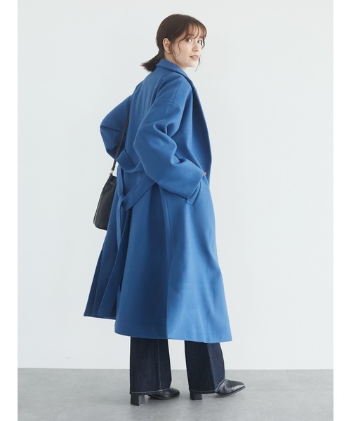 Green Parks(グリーンパークス)の「チェスターコート*(チェスターコート・レディース・ブラック/グレイッシュベージュ/グリーン/ブルー・FREE)」の8枚目の写真