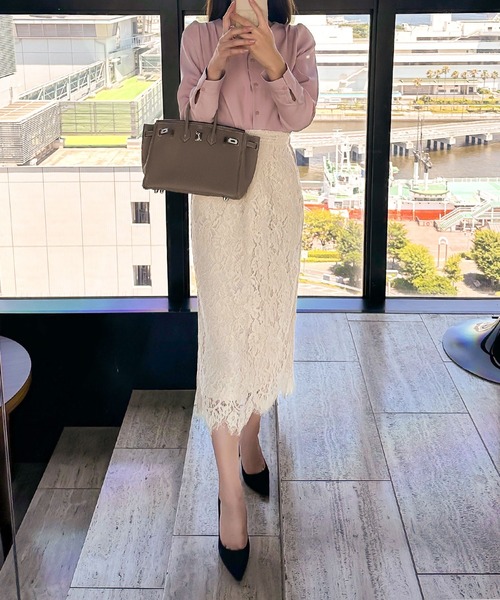 KOBE LETTUCE(コウベレタス)の「岡部あゆみさんコラボ 選べるタイトorマーメード2タイプレーススカート(スカート・レディース・ブラック/ネイビー/ブラック系その他/ブルー系その他/ピンク系その他/ブルー系その他2/ブルー系その他3/ピンク系その他2/ベージュ系/ピンク系1/グリーン系1/ピンク系/グリーン系/ベージュ/ベージュ系2/ベージュ系1/ボルドー/ワイン系/グレー系/グレー系1/ピンク系3/ピンク系2/ピンク系5/ホワイト系1/ホワイト系/ベージュ系4/ピンク系4/ベージュ系3/グリーン系2/グリーン系3/ブラウン系/ブラウン系1/ホワイト系3/ホワイト系2・M/2/1/S)」の2枚目の写真