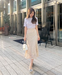 岡部あゆみさんコラボ 選べるタイトorマーメード2タイプレーススカート