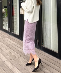 岡部あゆみさんコラボ　選べるタイトorマーメード2タイプレーススカート