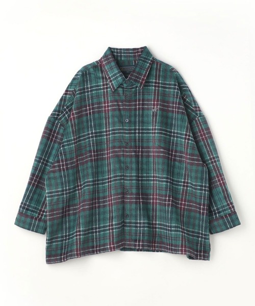 BEVERLY HILLS POLO CLUB(ビバリーヒルズポロクラブ)の「【BEVERLY HILLS POLO CLUB】コラボチェックシャツ(シャツ/ブラウス・レディース・チャコールグレー/パープル/ネイビー/ライトグリーン/モスグリーン・MEDIUM)」の8枚目の写真