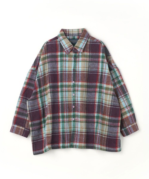 BEVERLY HILLS POLO CLUB(ビバリーヒルズポロクラブ)の「【BEVERLY HILLS POLO CLUB】コラボチェックシャツ(シャツ/ブラウス・レディース・チャコールグレー/パープル/ネイビー/ライトグリーン/モスグリーン・MEDIUM)」の18枚目の写真