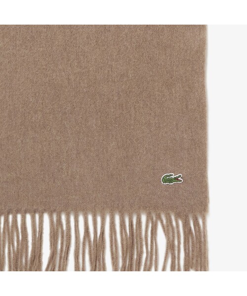 LACOSTE（ラコステ）の「ウールフリンジマフラー（マフラー・メンズ・ベージュ/ネイビー/グレー/チャコール・FREE）」の15枚目の写真