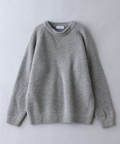 CIAOPANIC TYPY（チャオパニックティピー）の「シェットランドウール スウェットライクニットプルオーバー（ニット/セーター・メンズ・オフホワイト/グレー/オレンジ・MEDIUM/LARGE）」の2枚目の写真