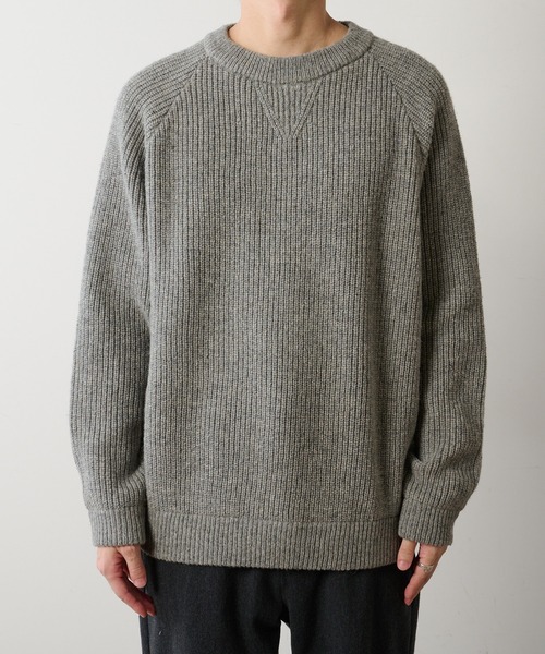 CIAOPANIC TYPY（チャオパニックティピー）の「シェットランドウール スウェットライクニットプルオーバー（ニット/セーター・メンズ・オフホワイト/グレー/オレンジ・MEDIUM/LARGE）」の22枚目の写真