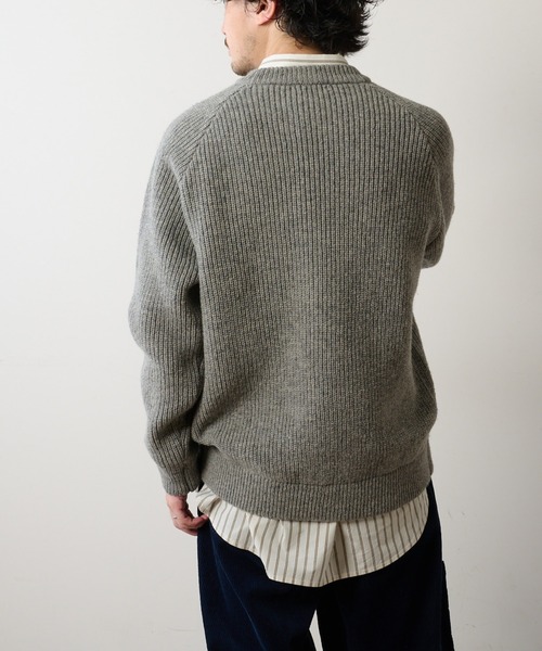 CIAOPANIC TYPY（チャオパニックティピー）の「シェットランドウール スウェットライクニットプルオーバー（ニット/セーター・メンズ・オフホワイト/グレー/オレンジ・MEDIUM/LARGE）」の18枚目の写真