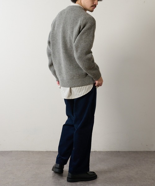 CIAOPANIC TYPY（チャオパニックティピー）の「シェットランドウール スウェットライクニットプルオーバー（ニット/セーター・メンズ・オフホワイト/グレー/オレンジ・MEDIUM/LARGE）」の21枚目の写真