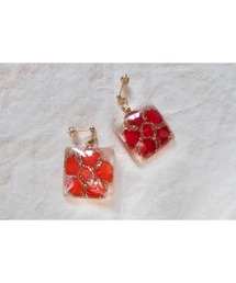 【hazeleyes】ヴィンテージフラワーのレジンピアス(MA)