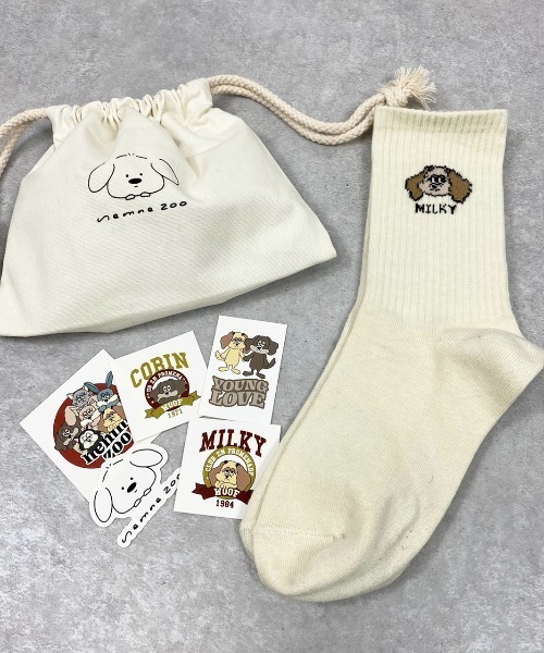 nemne store(ネンネストア)の「【スピンZOO×nemne】キンチャクギフトセット(ボディバッグ/ウエストポーチ・レディース・ベージュ/ホワイト系その他/ホワイト系その他2・フリー)」の3枚目の写真