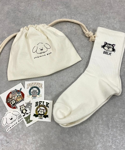 nemne store(ネンネストア)の「【スピンZOO×nemne】キンチャクギフトセット(ボディバッグ/ウエストポーチ・レディース・ベージュ/ホワイト系その他/ホワイト系その他2・フリー)」の2枚目の写真