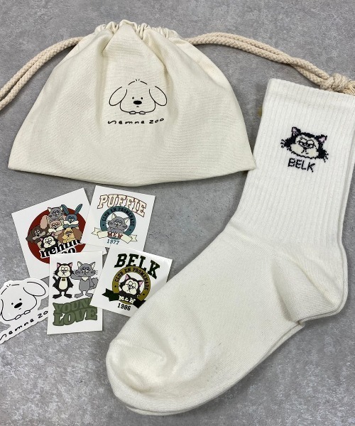 nemne store(ネンネストア)の「【スピンZOO×nemne】キンチャクギフトセット(ボディバッグ/ウエストポーチ・レディース・ベージュ/ホワイト系その他/ホワイト系その他2・フリー)」の4枚目の写真
